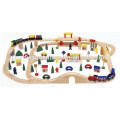 Bonne qualité enfants jouet OEM 89pcs train ensemble éducatif train en bois ensemble jouet EZ5087